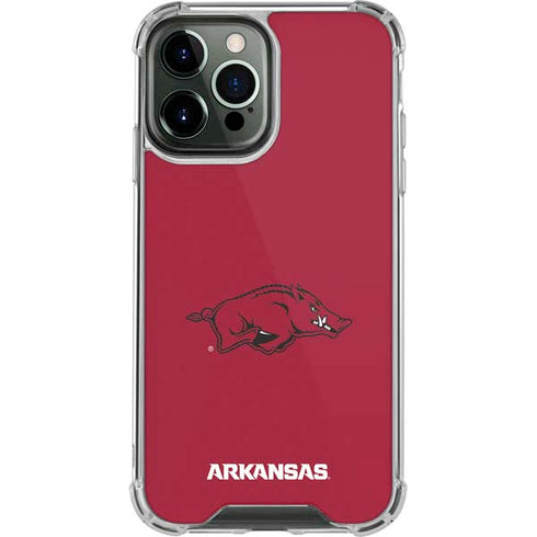 University of Arkansas-Fayetteville Razorbacks Red Logo iPhone 14 Pro Max Clear Case