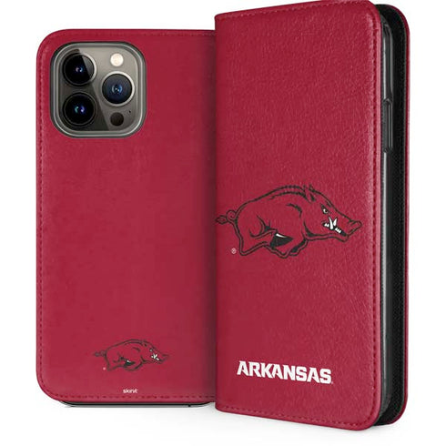 University of Arkansas-Fayetteville Razorbacks Red Logo iPhone 14 Pro Max Folio Case