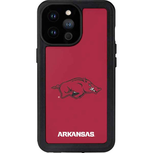 University of Arkansas-Fayetteville Razorbacks Red Logo iPhone 14 Pro Max Waterproof Case