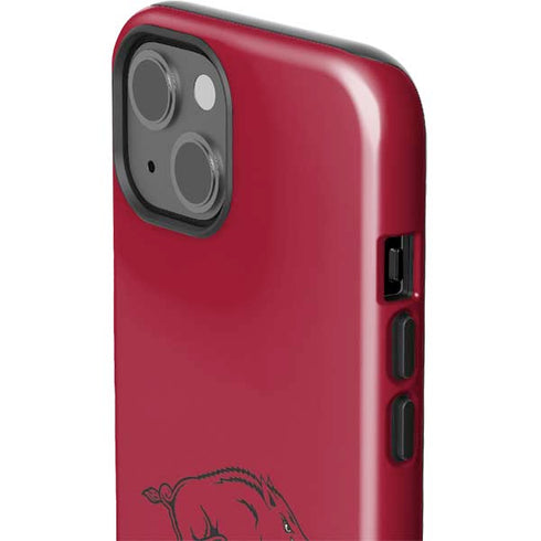 University of Arkansas-Fayetteville Razorbacks Red Logo iPhone 15 Plus Impact Case