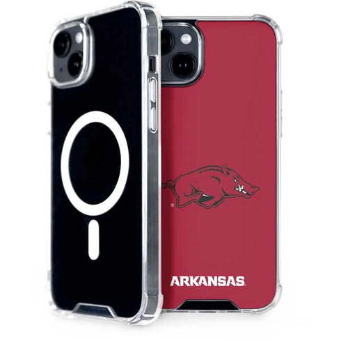 University of Arkansas-Fayetteville Razorbacks Red Logo iPhone 15 Plus MagSafe Case
