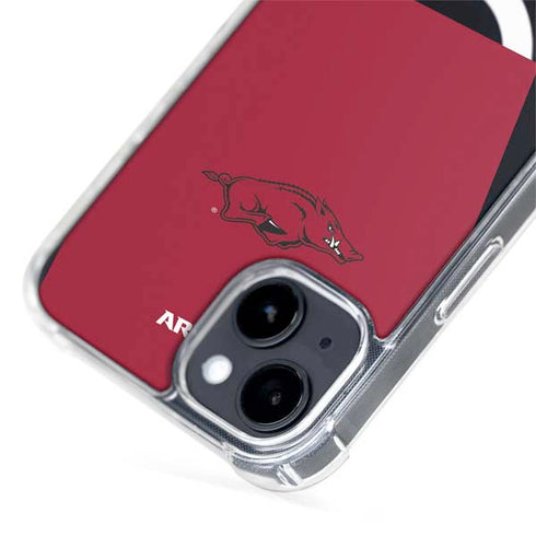University of Arkansas-Fayetteville Razorbacks Red Logo iPhone 15 Plus MagSafe Case
