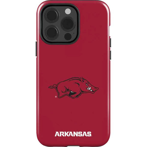 University of Arkansas-Fayetteville Razorbacks Red Logo iPhone 15 Pro Impact Case