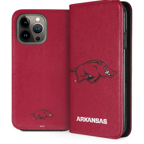 University of Arkansas-Fayetteville Razorbacks Red Logo iPhone 15 Pro Max Folio Case