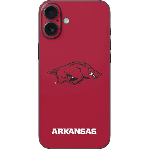 University of Arkansas-Fayetteville Razorbacks Red Logo iPhone 16 Plus Skin