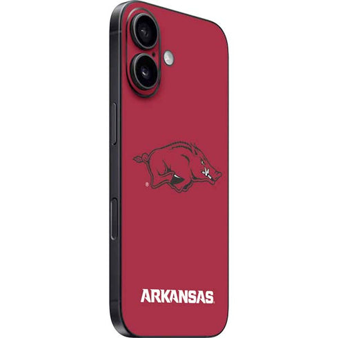University of Arkansas-Fayetteville Razorbacks Red Logo iPhone 16 Plus Skin