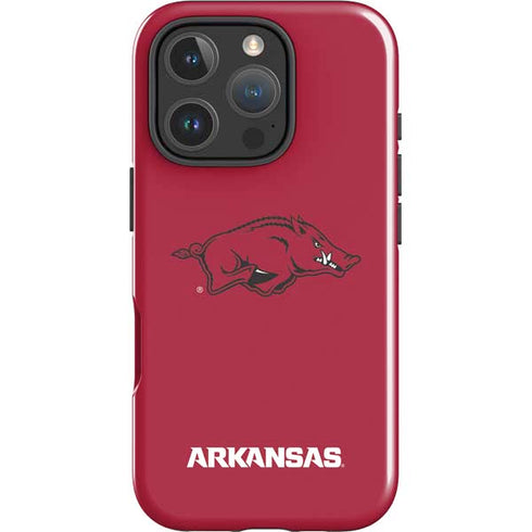 University of Arkansas-Fayetteville Razorbacks Red Logo iPhone 16 Pro Impact Case