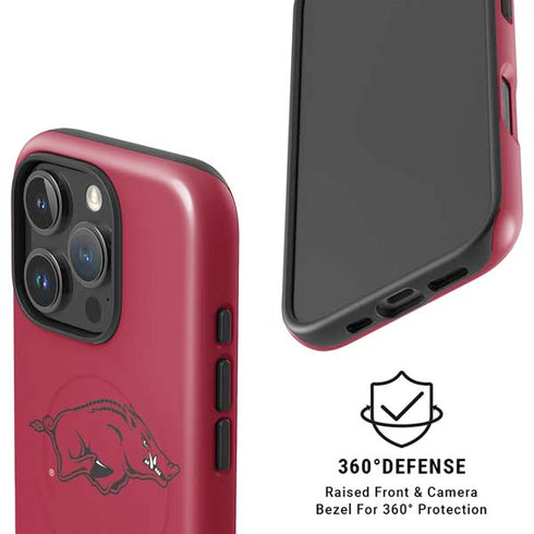 University of Arkansas-Fayetteville Razorbacks Red Logo iPhone 16 Pro Magsafe Impact Case