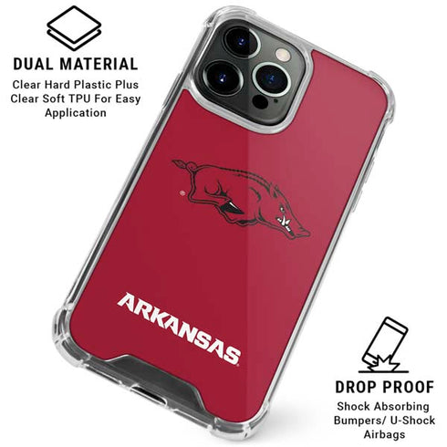University of Arkansas-Fayetteville Razorbacks Red Logo iPhone 16 Pro Max Clear Case