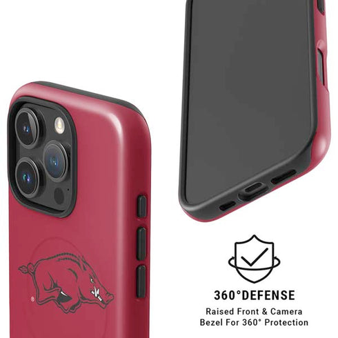 University of Arkansas-Fayetteville Razorbacks Red Logo iPhone 16 Pro Max Magsafe Impact Case
