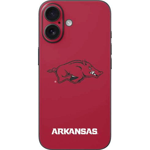 University of Arkansas-Fayetteville Razorbacks Red Logo iPhone 16 Skin