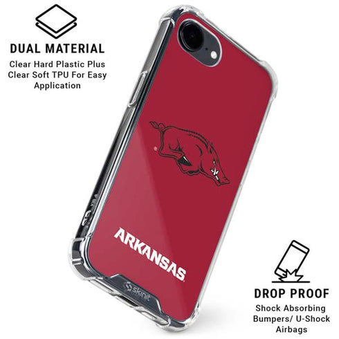 University of Arkansas-Fayetteville Razorbacks Red Logo iPhone 16e Clear Case