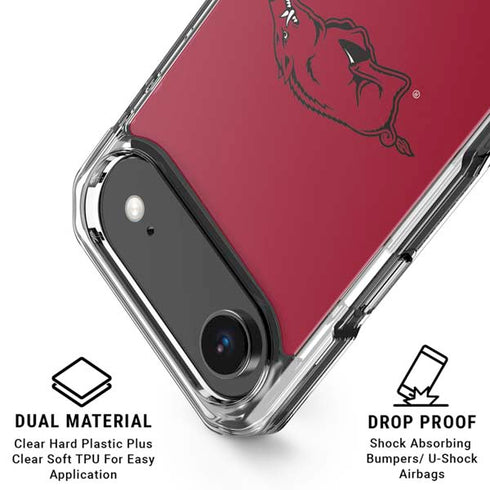 University of Arkansas-Fayetteville Razorbacks Red Logo iPhone 17 Air Clear Case