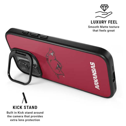 University of Arkansas-Fayetteville Razorbacks Red Logo iPhone 17 Kickstand Case