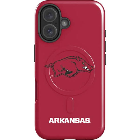 University of Arkansas-Fayetteville Razorbacks Red Logo iPhone 17 Magsafe Impact Case