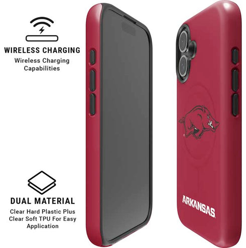 University of Arkansas-Fayetteville Razorbacks Red Logo iPhone 17 Magsafe Impact Case