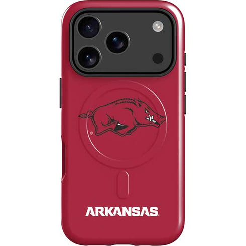 University of Arkansas-Fayetteville Razorbacks Red Logo iPhone 17 Pro Magsafe Impact Case