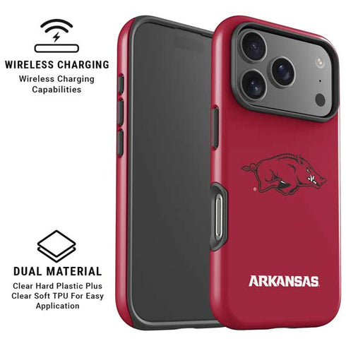 University of Arkansas-Fayetteville Razorbacks Red Logo iPhone 17 Pro Magsafe Impact Case