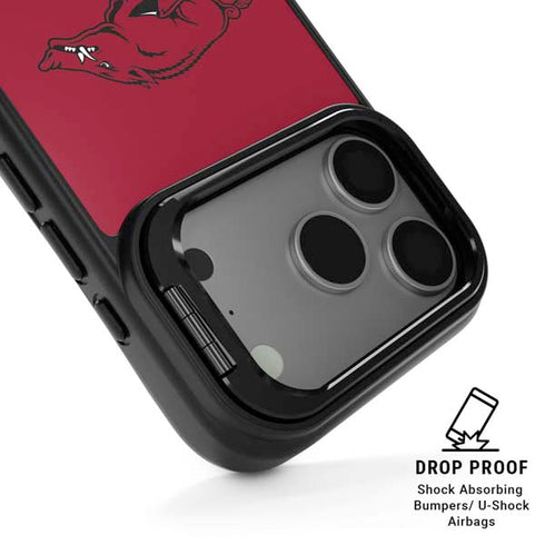 University of Arkansas-Fayetteville Razorbacks Red Logo iPhone 17 Pro Max Kickstand Case