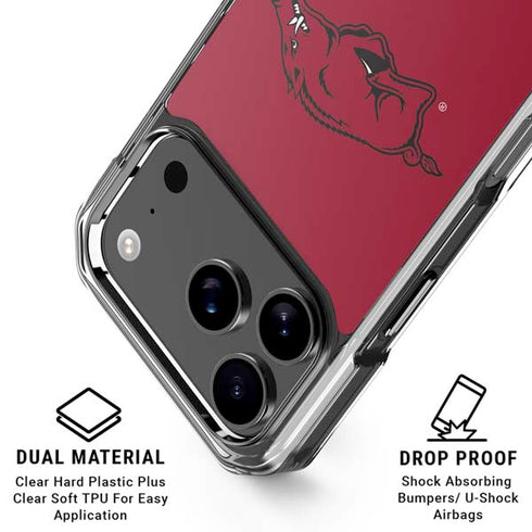 University of Arkansas-Fayetteville Razorbacks Red Logo iPhone 17 Pro Max MagSafe Case