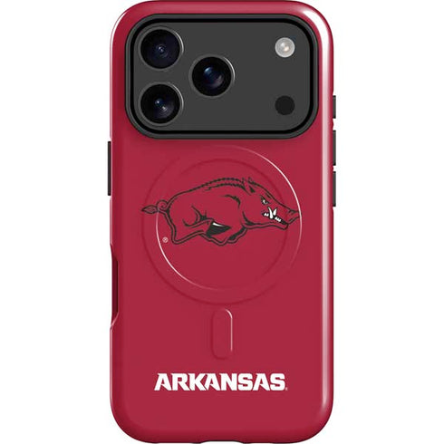 University of Arkansas-Fayetteville Razorbacks Red Logo iPhone 17 Pro Max Magsafe Impact Case