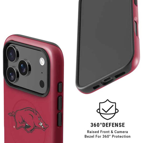 University of Arkansas-Fayetteville Razorbacks Red Logo iPhone 17 Pro Max Magsafe Impact Case