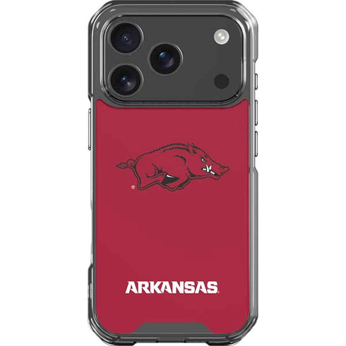 University of Arkansas-Fayetteville Razorbacks Red Logo iPhone 18 Pro Clear Case