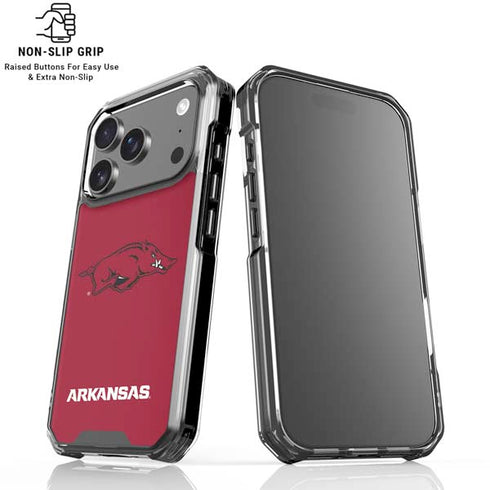 University of Arkansas-Fayetteville Razorbacks Red Logo iPhone 18 Pro Clear Case