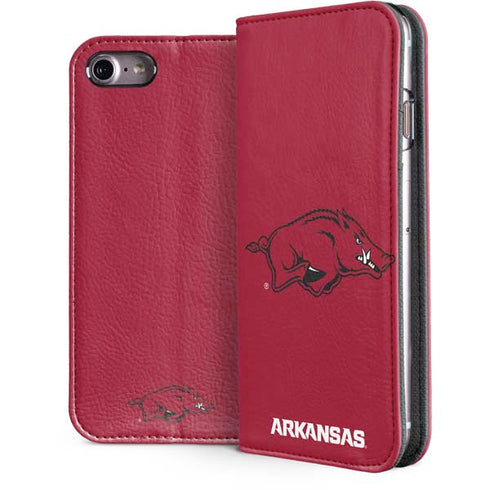 University of Arkansas-Fayetteville Razorbacks Red Logo iPhone 7 Folio Case
