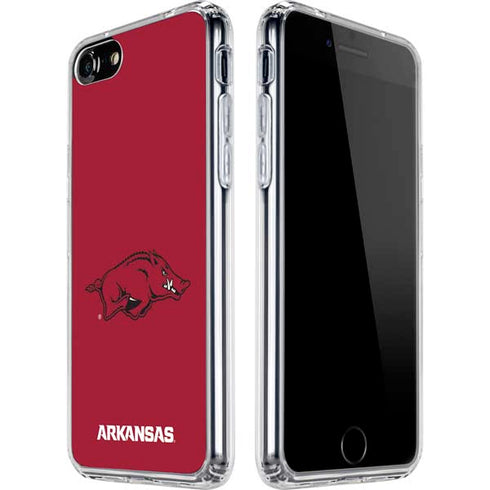 University of Arkansas-Fayetteville Razorbacks Red Logo iPhone SE (2nd & 3rd Gen) Clear Case