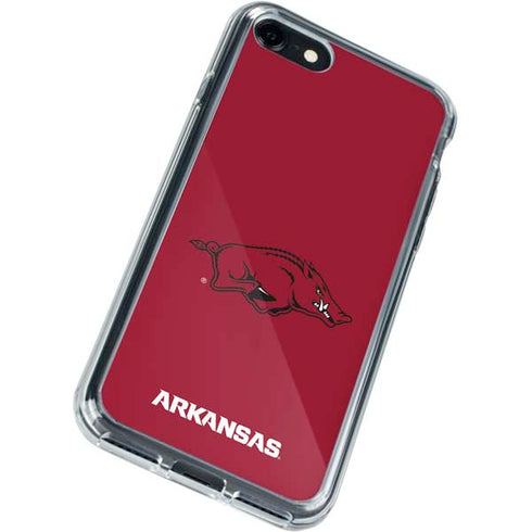 University of Arkansas-Fayetteville Razorbacks Red Logo iPhone SE (2nd & 3rd Gen) Clear Case