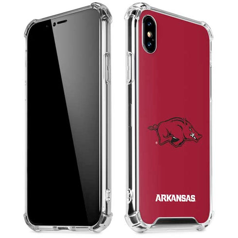 University of Arkansas-Fayetteville Razorbacks Red Logo iPhone X/XS Clear Case