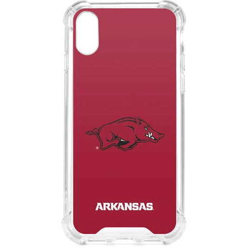 University of Arkansas-Fayetteville Razorbacks Red Logo iPhone XS Clear Case