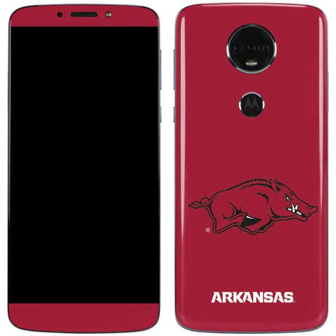 University of Arkansas-Fayetteville Razorbacks Red Logo Moto E5 Plus Skin