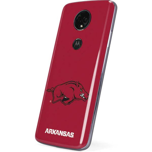 University of Arkansas-Fayetteville Razorbacks Red Logo Moto E5 Plus Skin