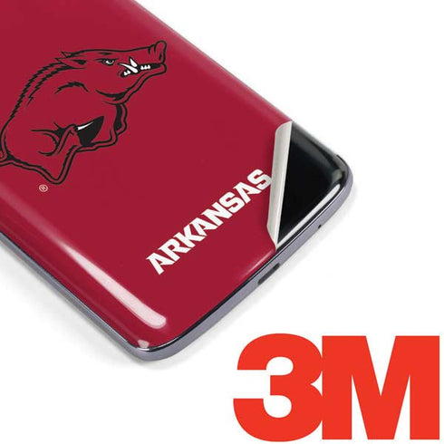 University of Arkansas-Fayetteville Razorbacks Red Logo Moto E5 Plus Skin