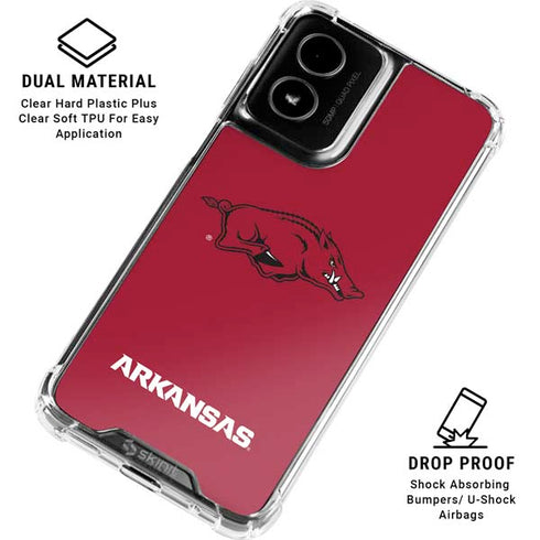University of Arkansas-Fayetteville Razorbacks Red Logo Moto G Power 5G (2024) Clear Case