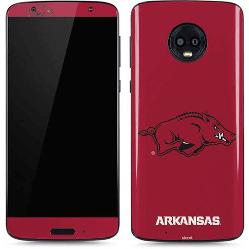 University of Arkansas-Fayetteville Razorbacks Red Logo Moto G6 Skin