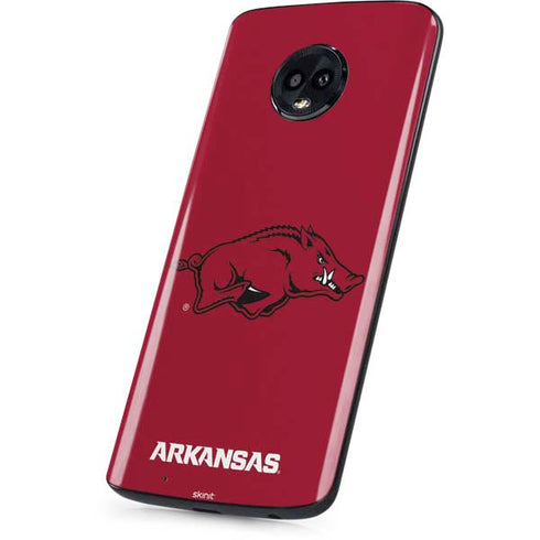 University of Arkansas-Fayetteville Razorbacks Red Logo Moto G6 Skin