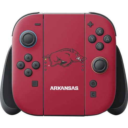 University of Arkansas-Fayetteville Razorbacks Red Logo Nintendo Switch 2 (2025) Joy-Con Controller Skin