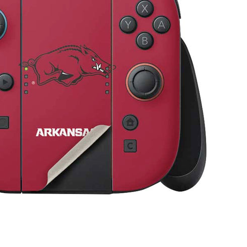 University of Arkansas-Fayetteville Razorbacks Red Logo Nintendo Switch 2 (2025) Joy-Con Controller Skin