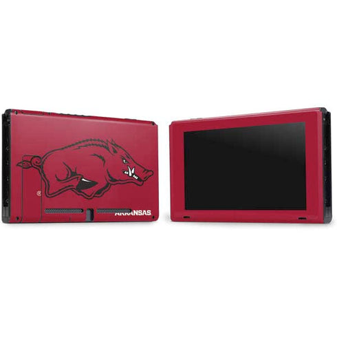 University of Arkansas-Fayetteville Razorbacks Red Logo Nintendo Switch Bundle Skin