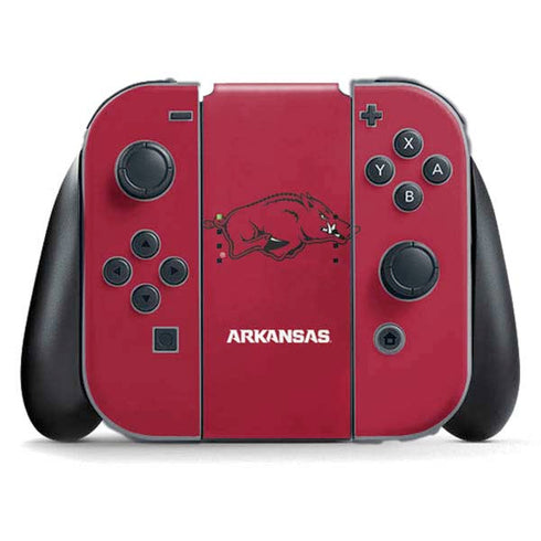 University of Arkansas-Fayetteville Razorbacks Red Logo Nintendo Switch (2017-2021) Joy-Con Controller Skin