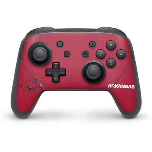 University of Arkansas-Fayetteville Razorbacks Red Logo Nintendo Switch Pro Controller Skin