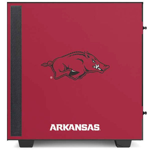 University of Arkansas-Fayetteville Razorbacks Red Logo NZXT H510 Compact ATX Mid-Tower Case Skin