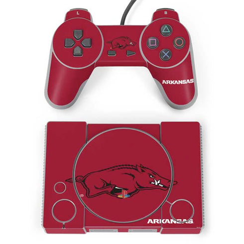 University of Arkansas-Fayetteville Razorbacks Red Logo PlayStation Classic Bundle Skin