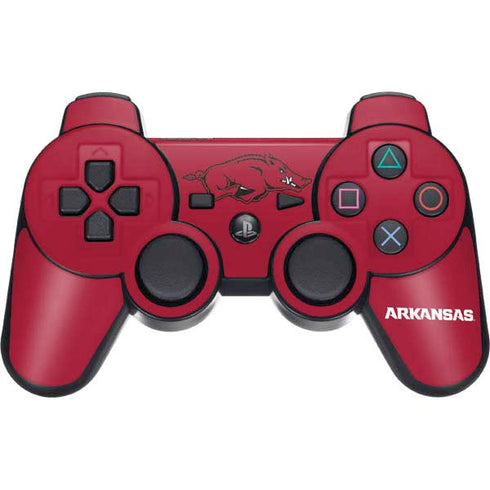 University of Arkansas-Fayetteville Razorbacks Red Logo PS3 Dual Shock wireless controller Skin