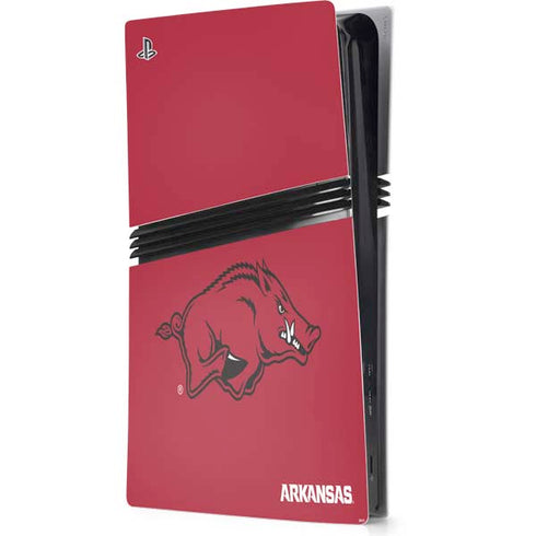 University of Arkansas-Fayetteville Razorbacks Red Logo PS5 Pro Console Skin