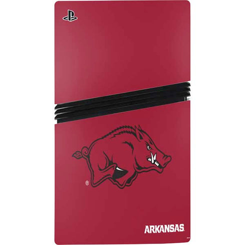 University of Arkansas-Fayetteville Razorbacks Red Logo PS5 Pro Console Skin