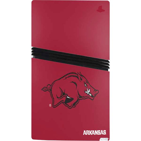 University of Arkansas-Fayetteville Razorbacks Red Logo PS5 Pro Console Skin